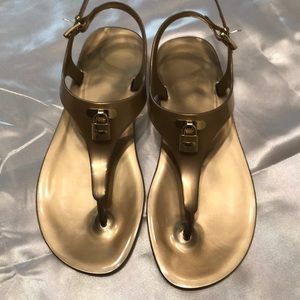Brand New Michael Kors Gold Jelly Sandals Size 8M
